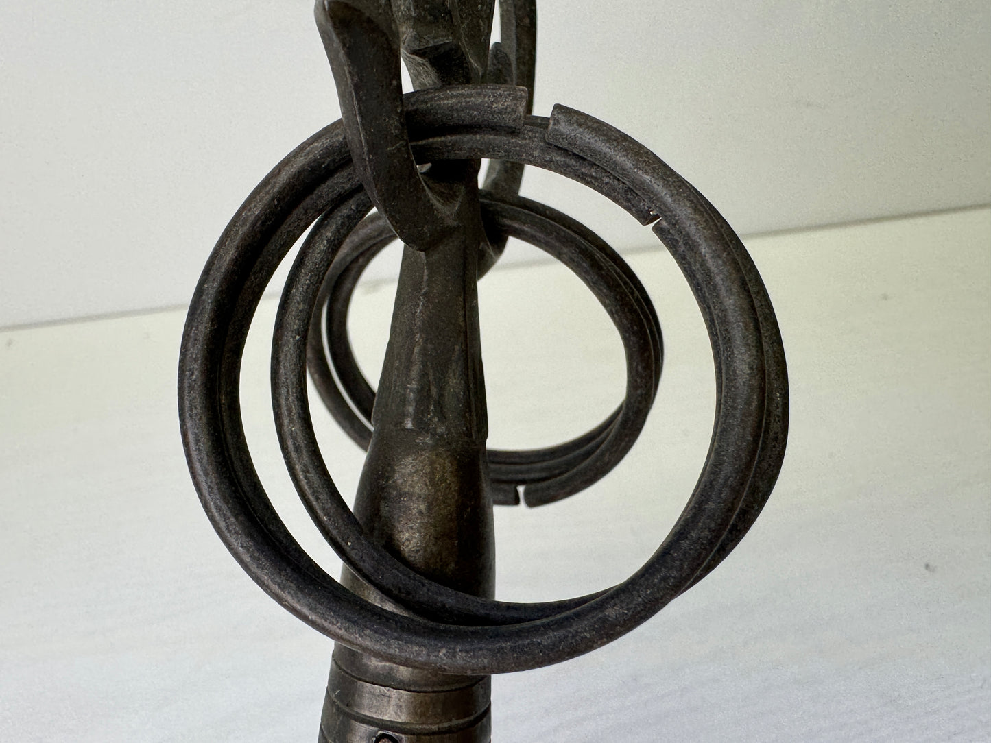 Y9621 Buddhist Altar Shakujo staff esoteric Buddhism Japan antique religion