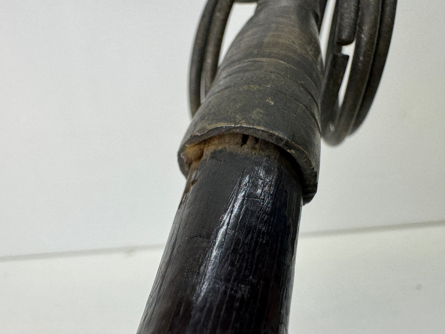 Y9621 Buddhist Altar Shakujo staff esoteric Buddhism Japan antique religion