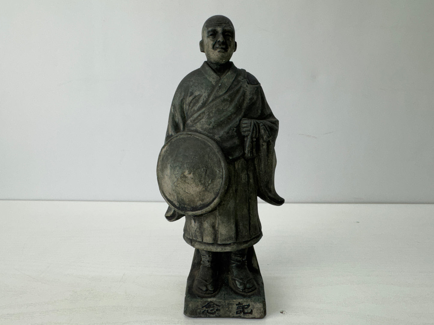 Y9623 STATUE Saint Shinran figure figurine Japan antique Buddhist art Buddhism