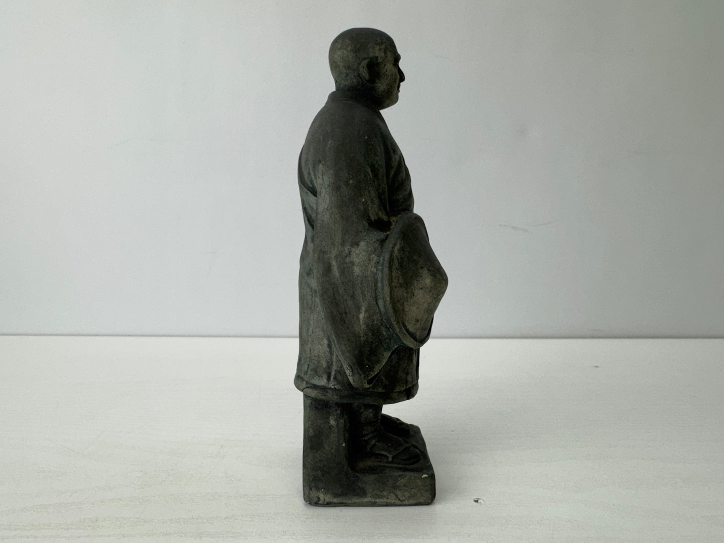 Y9623 STATUE Saint Shinran figure figurine Japan antique Buddhist art Buddhism