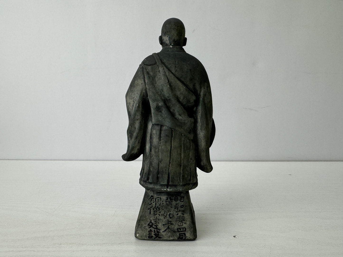Y9623 STATUE Saint Shinran figure figurine Japan antique Buddhist art Buddhism