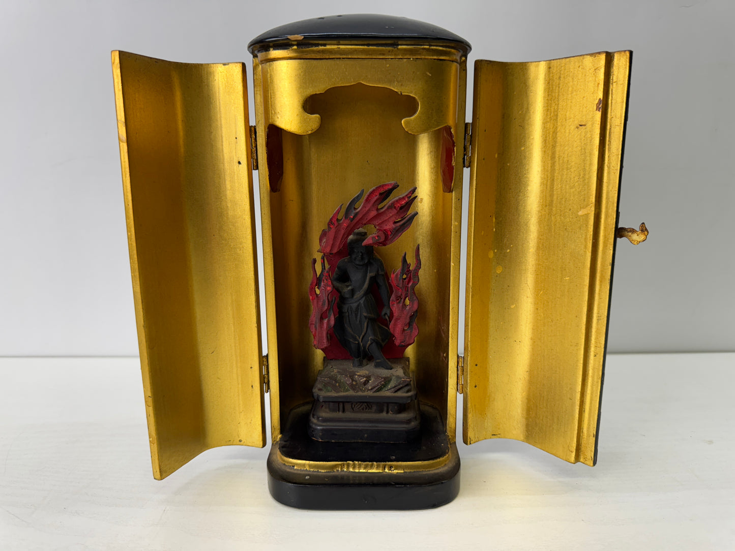 Y9625 STATUE Fudo Myoo Acala figure figurine Japan antique Buddhist art Buddhism