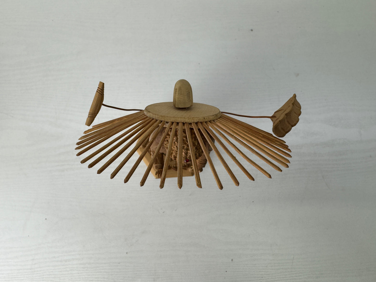 Y9626 STATUE standing Amida Buddha figure figurine Japan antique Buddhist art