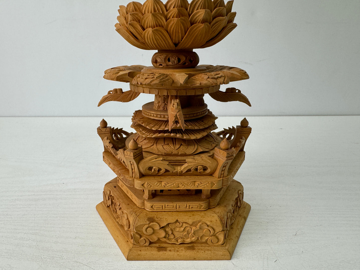 Y9628 STATUE Buddha Buddhist figure figurine box Japan antique Buddhism art