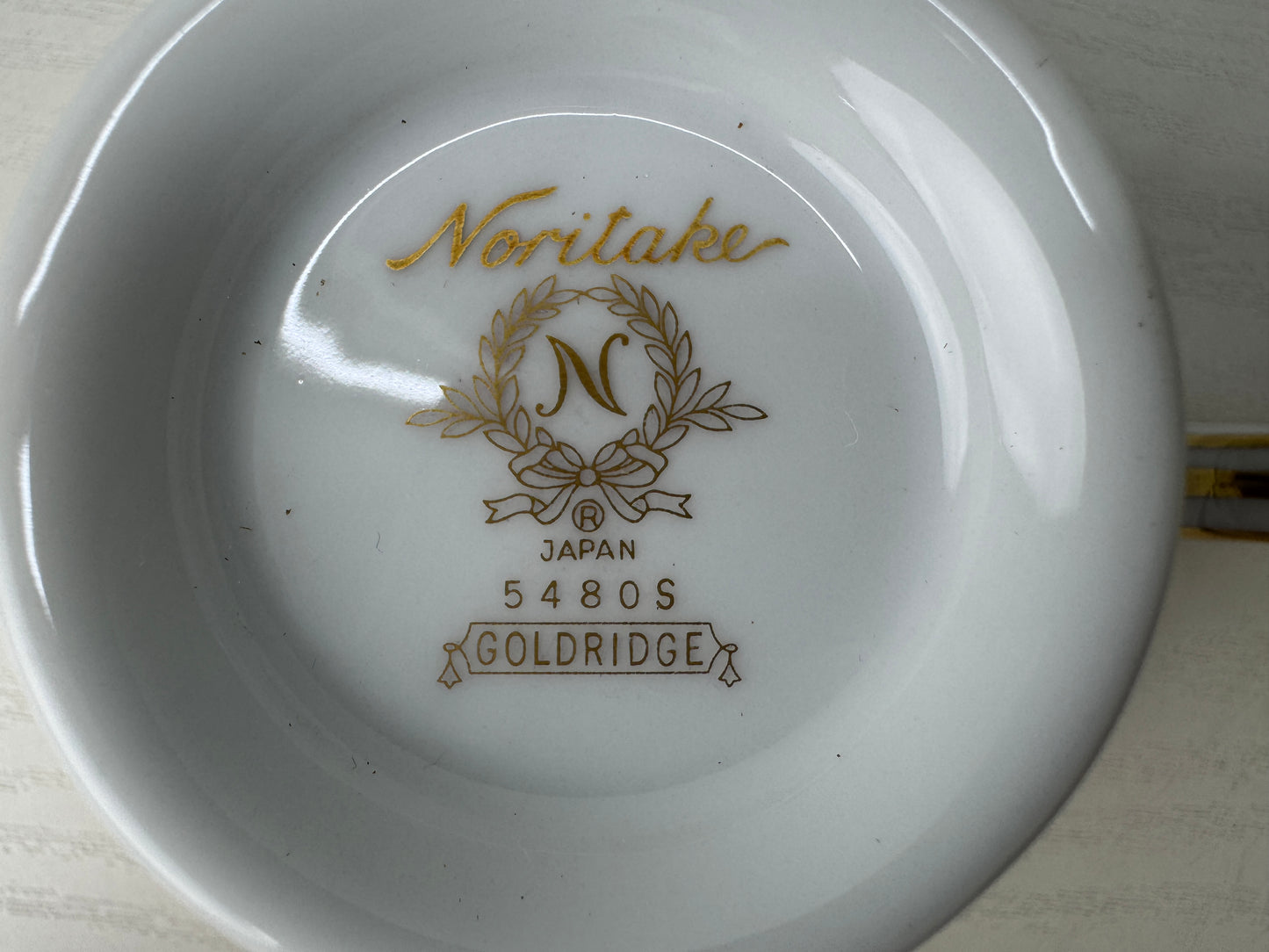 Y9637 CHAWAN NORITAKE Gold-leaf Cup Saucer set of 6 box Japan antique tableware