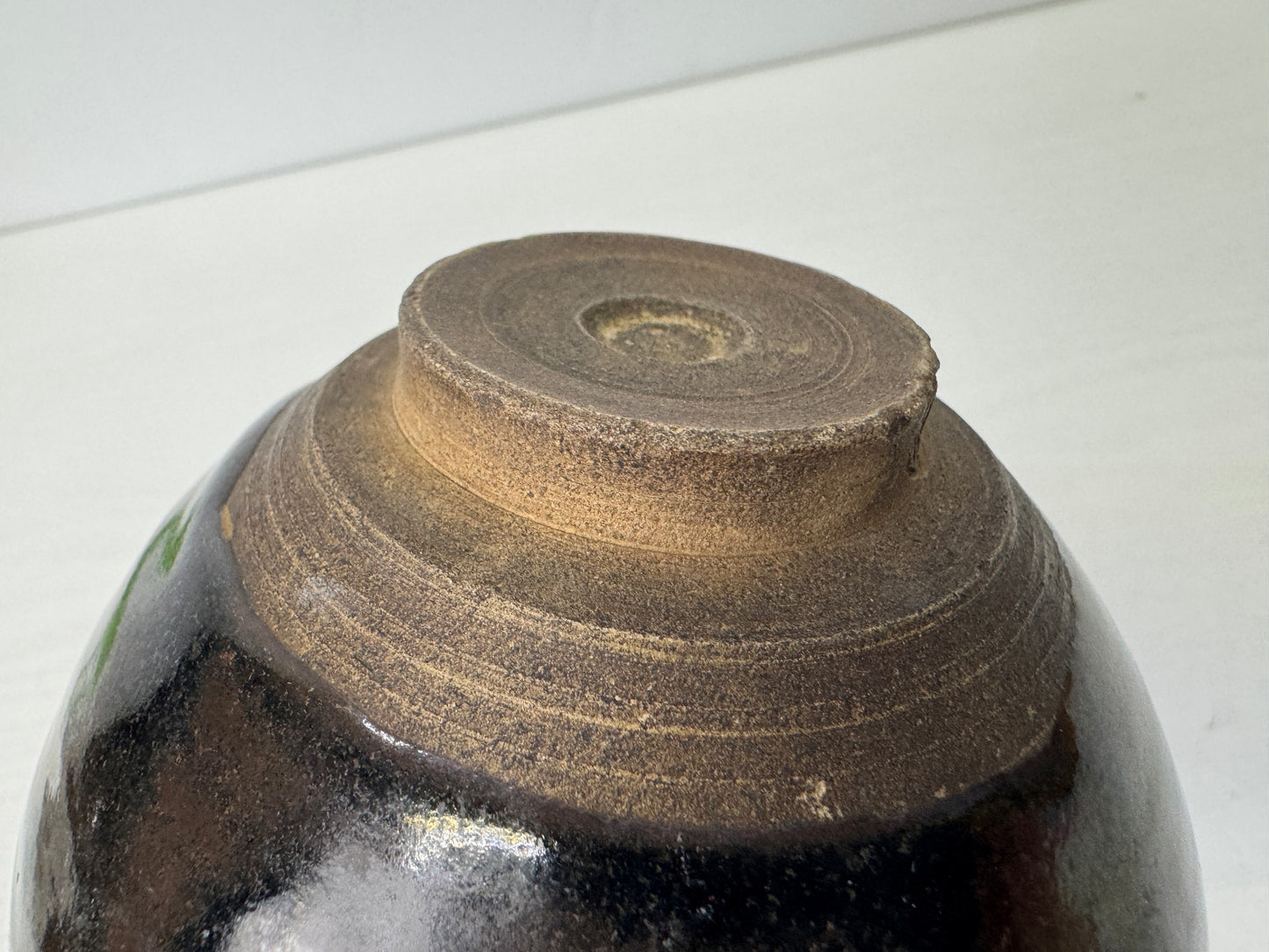 Y9640 CHAWAN Seto-ware Tenmoku bowl kintsugi Japan antique tea ceremony pottery