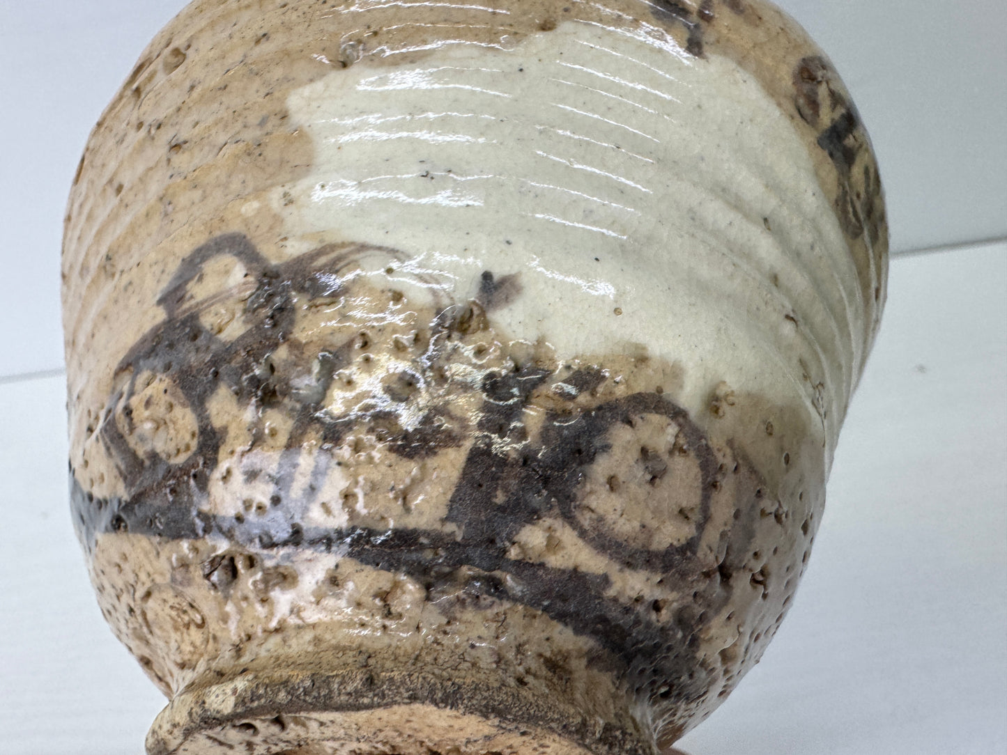 Y9645 CHAWAN Tsurumai-ware bowl signed box Japan antique tea ceremony pottery