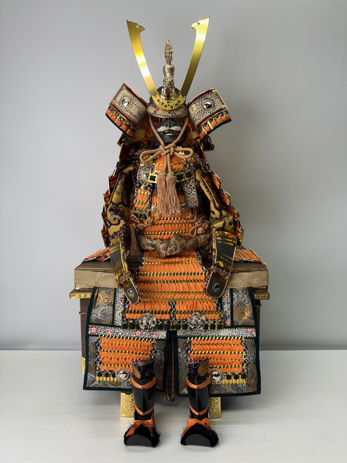 Y9646 NINGYO May Doll armor Yoroi Samurai figurine Japan antique figure interior