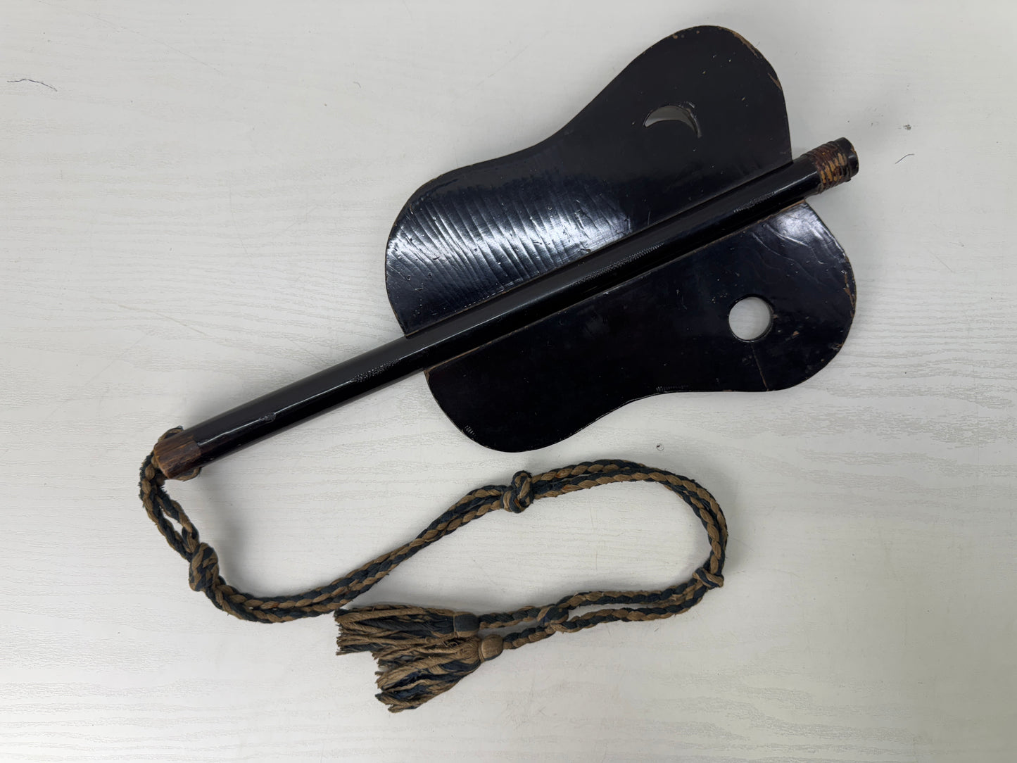 Y9647 GUNBAI lacquerware military fan weapon Japan antique samurai busho bushi