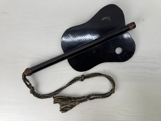 Y9647 GUNBAI lacquerware military fan weapon Japan antique samurai busho bushi