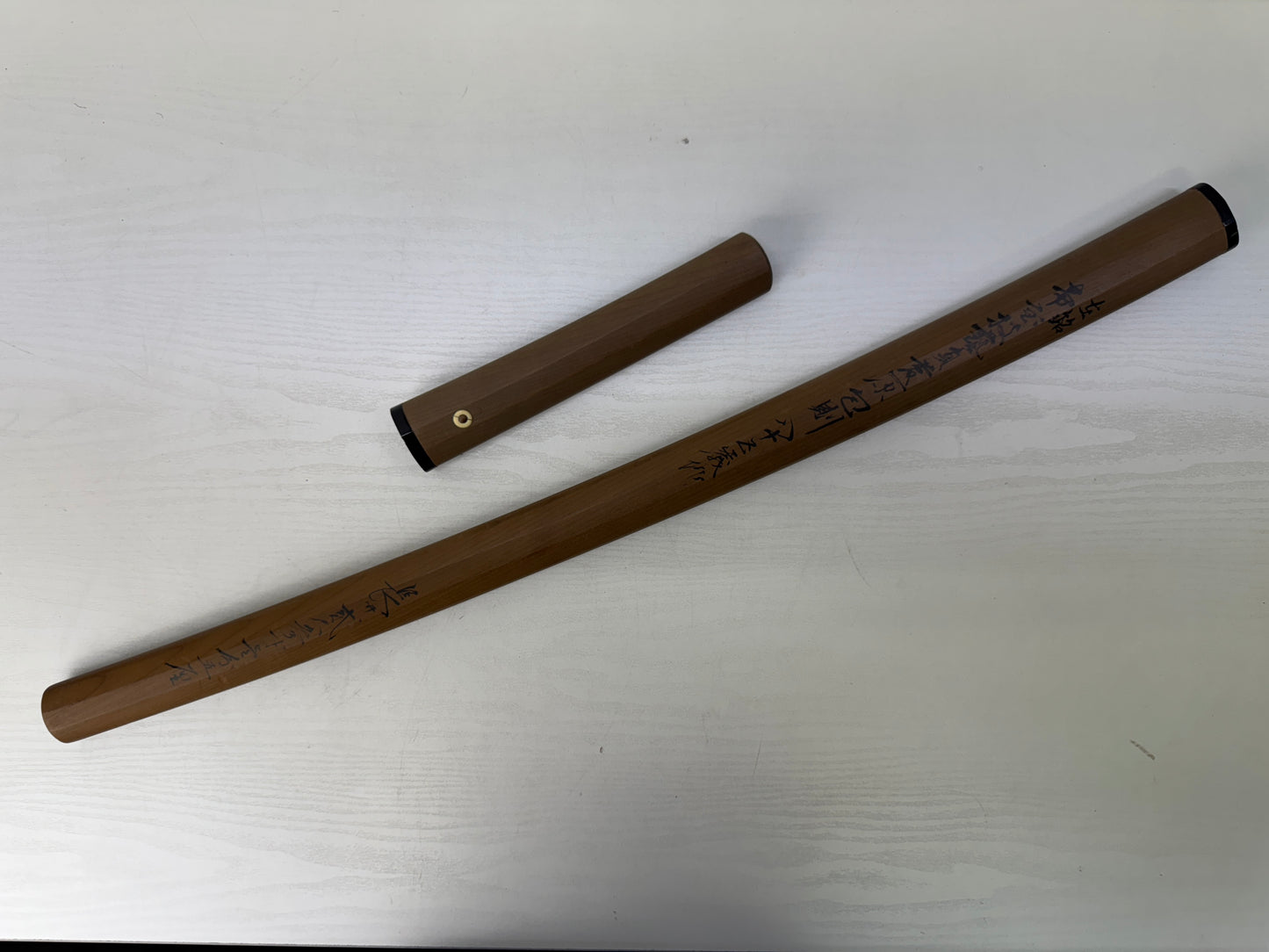 Y9648 SAYA white scabbard sheath Japan antique samurai katana koshirae armor