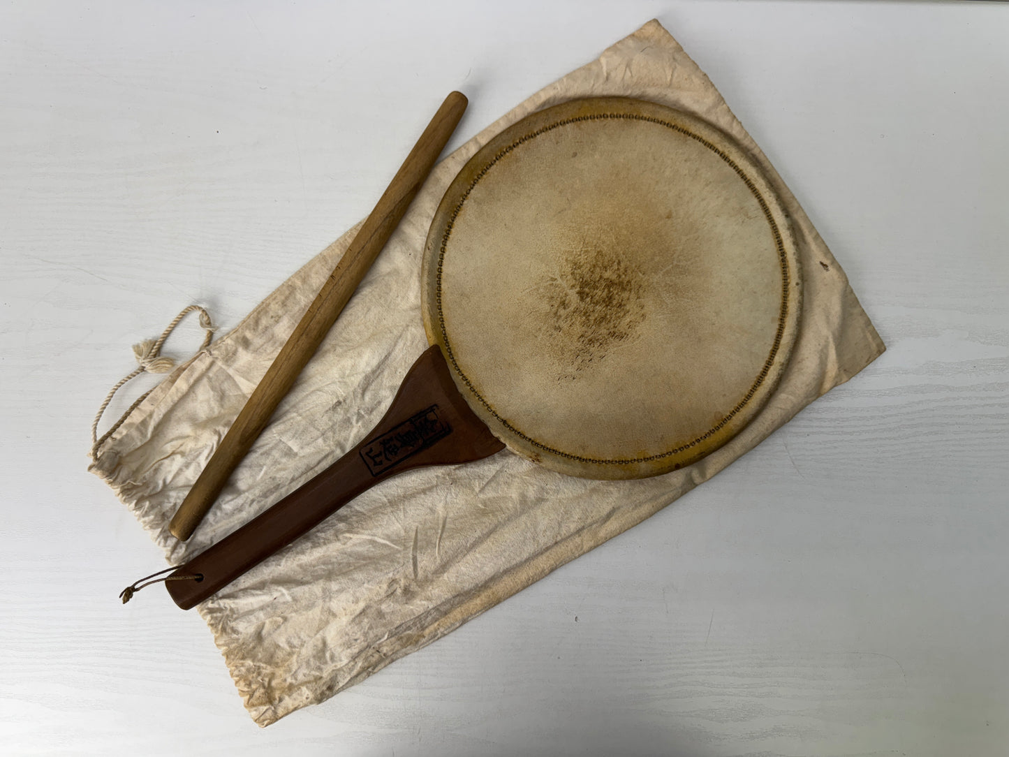 Y9650 TAIKO Japanese fan drum Buddhist altar equipment Japan antique music