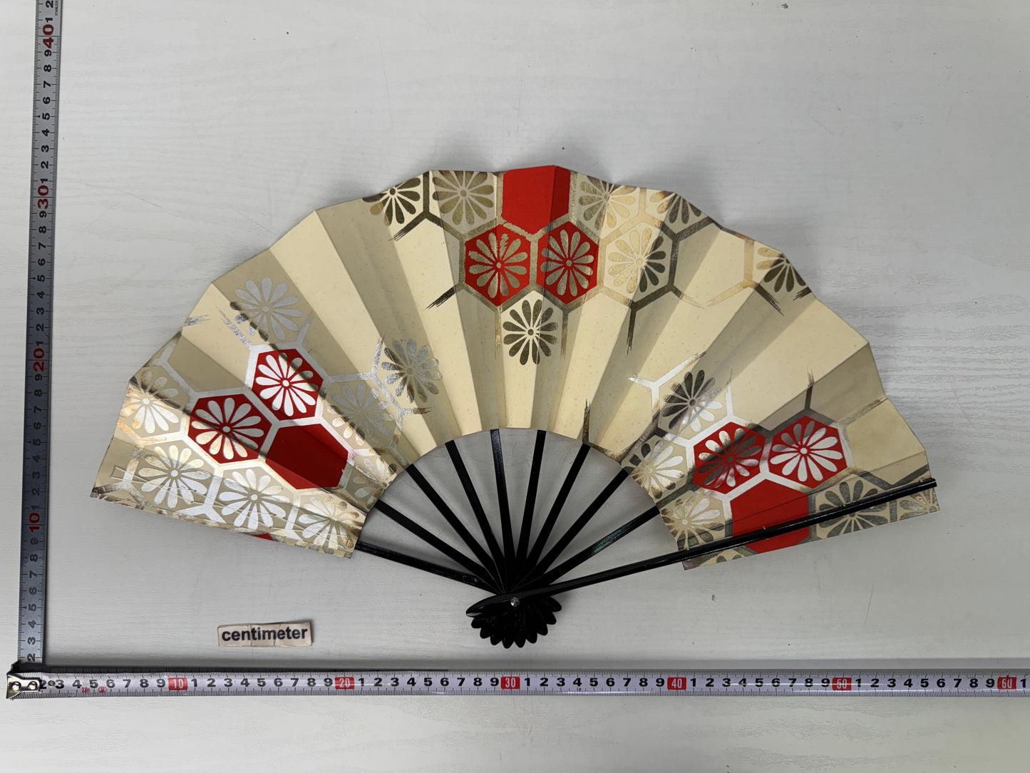 Y9652 SENSU Kyosendo Dancer's Folding Fan box Japan antique traditional kimono