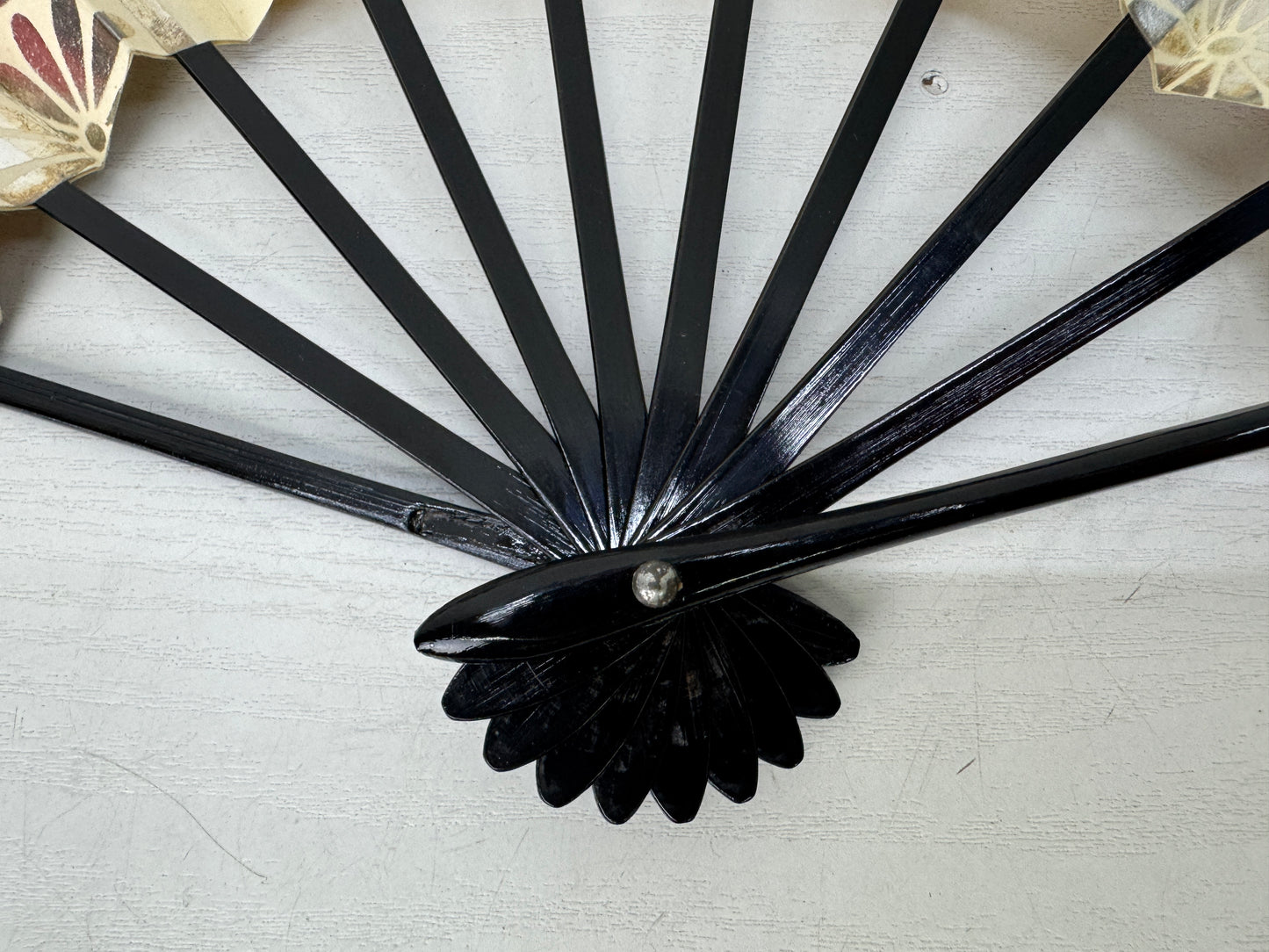 Y9652 SENSU Kyosendo Dancer's Folding Fan box Japan antique traditional kimono