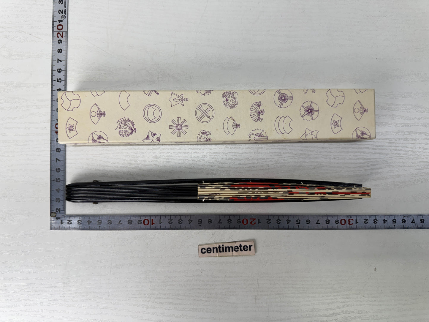 Y9652 SENSU Kyosendo Dancer's Folding Fan box Japan antique traditional kimono