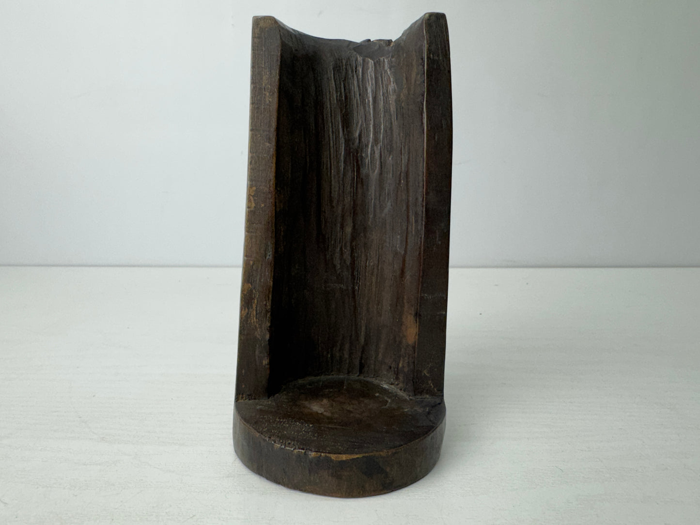 Y9655 OKIMONO wood carving Tile Frog Snail figurine Japan antique interior decor