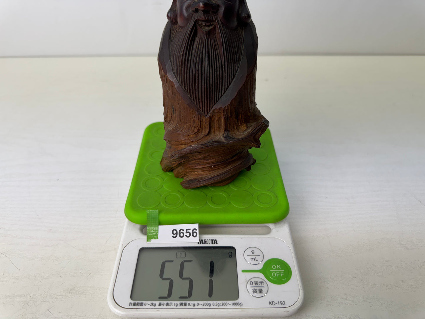 Y9656 STATUE natural wood carving Hermit figure figurine Japan antique interior