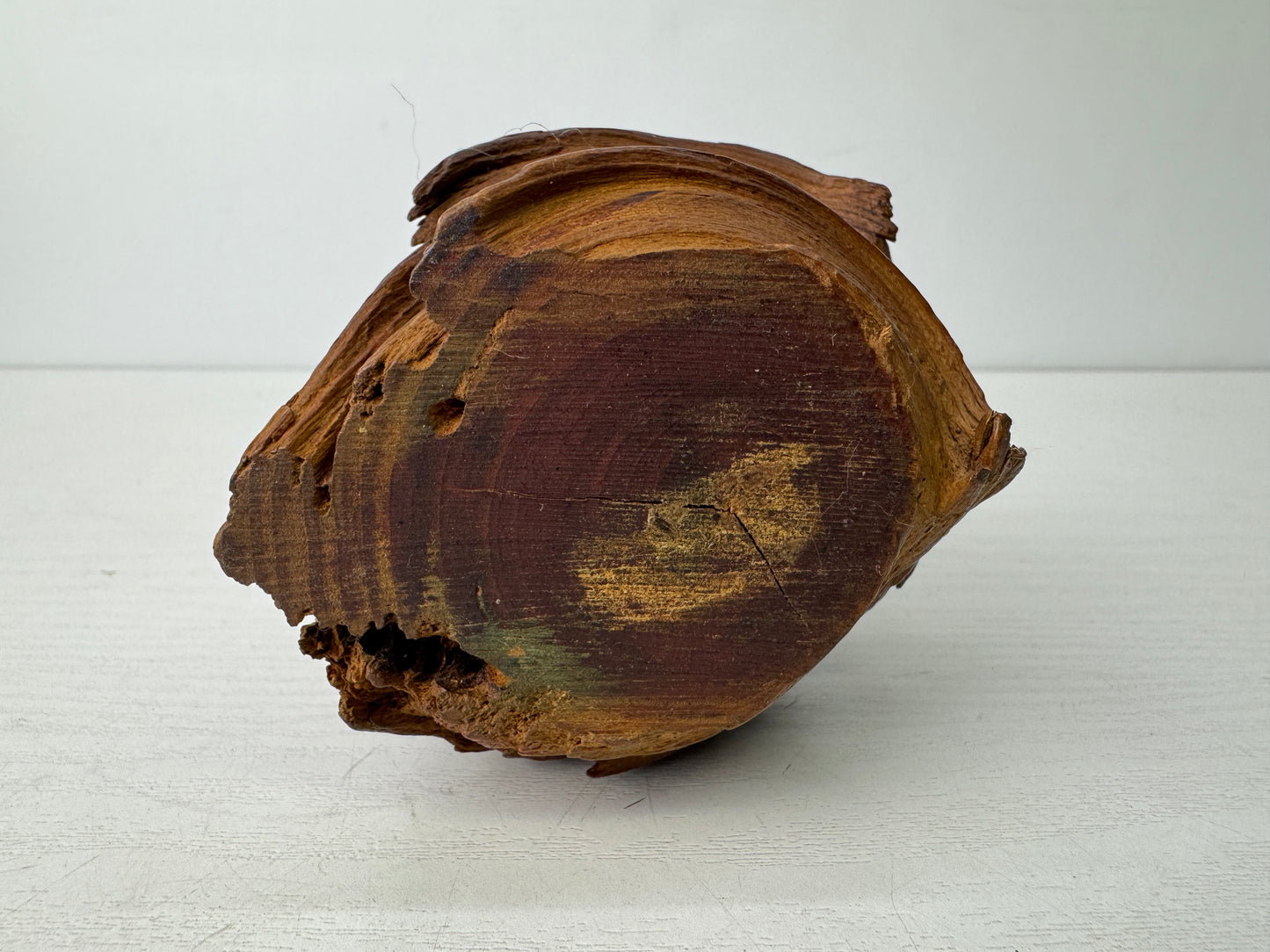 Y9656 STATUE natural wood carving Hermit figure figurine Japan antique interior