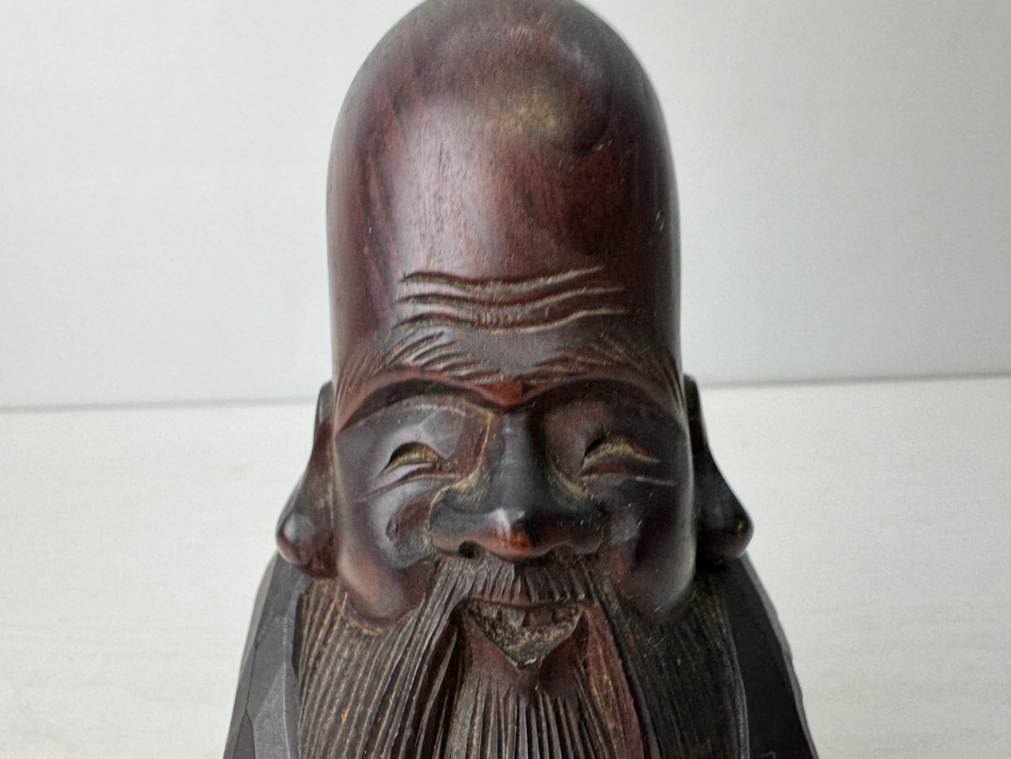 Y9656 STATUE natural wood carving Hermit figure figurine Japan antique interior