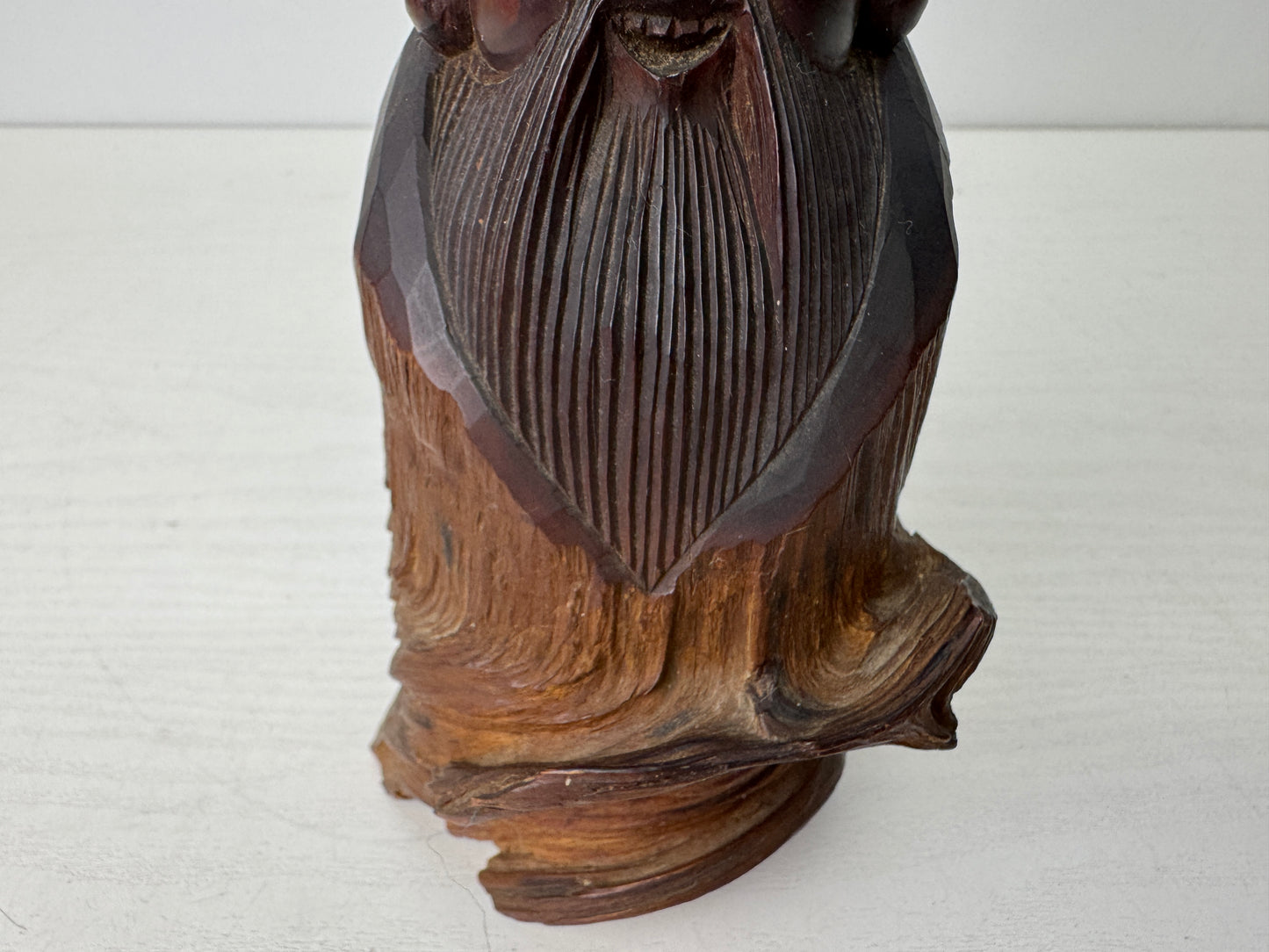 Y9656 STATUE natural wood carving Hermit figure figurine Japan antique interior