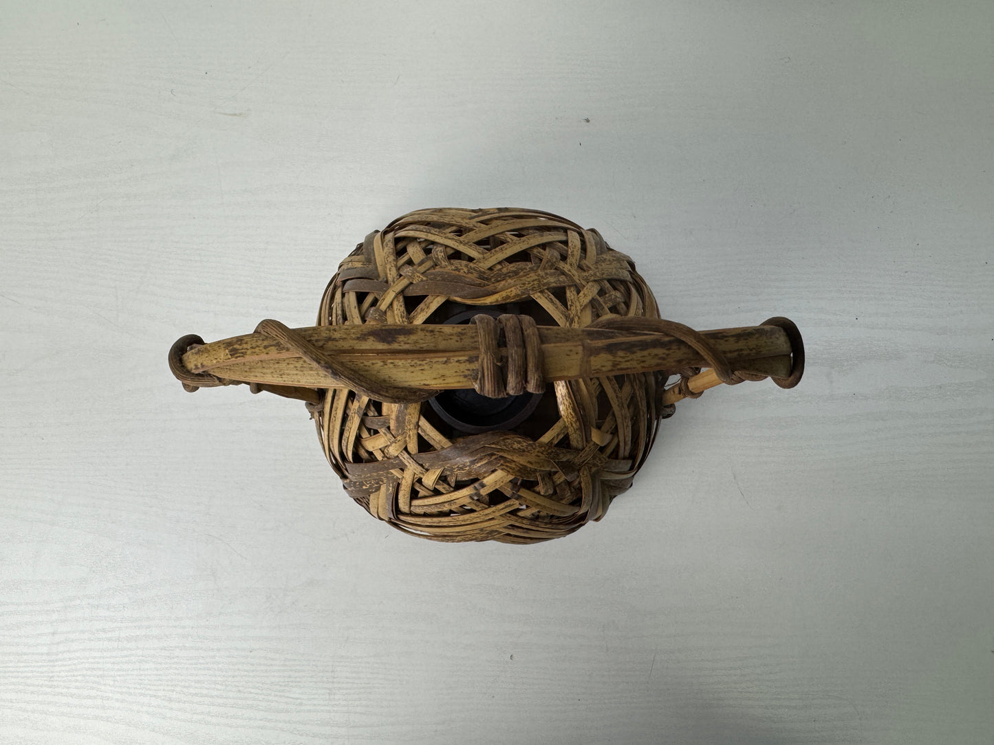 Y9658 Bamboo Woven Basket Flower vase Sozen kago Japan kebana floral arrangement