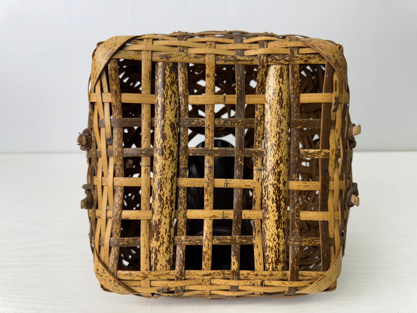 Y9658 Bamboo Woven Basket Flower vase Sozen kago Japan kebana floral arrangement