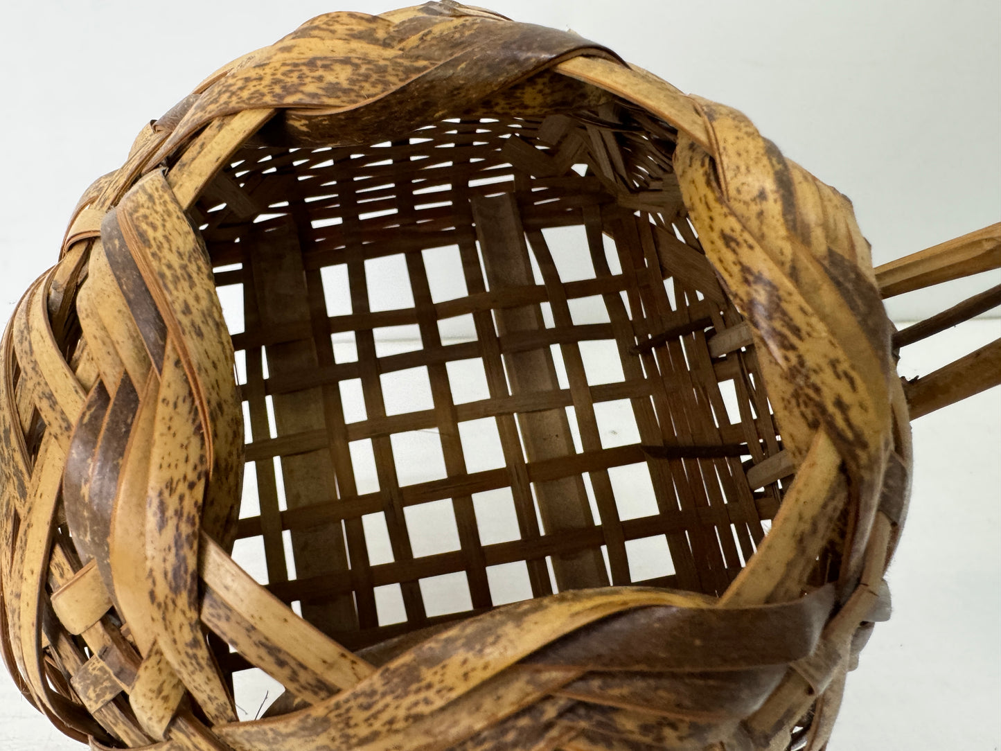 Y9658 Bamboo Woven Basket Flower vase Sozen kago Japan kebana floral arrangement