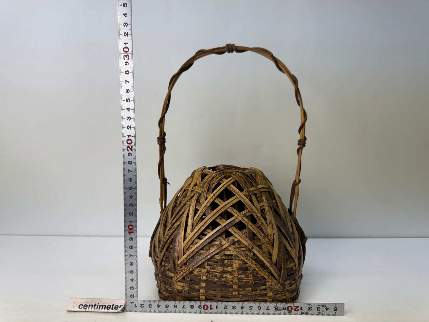 Y9658 Bamboo Woven Basket Flower vase Sozen kago Japan kebana floral arrangement