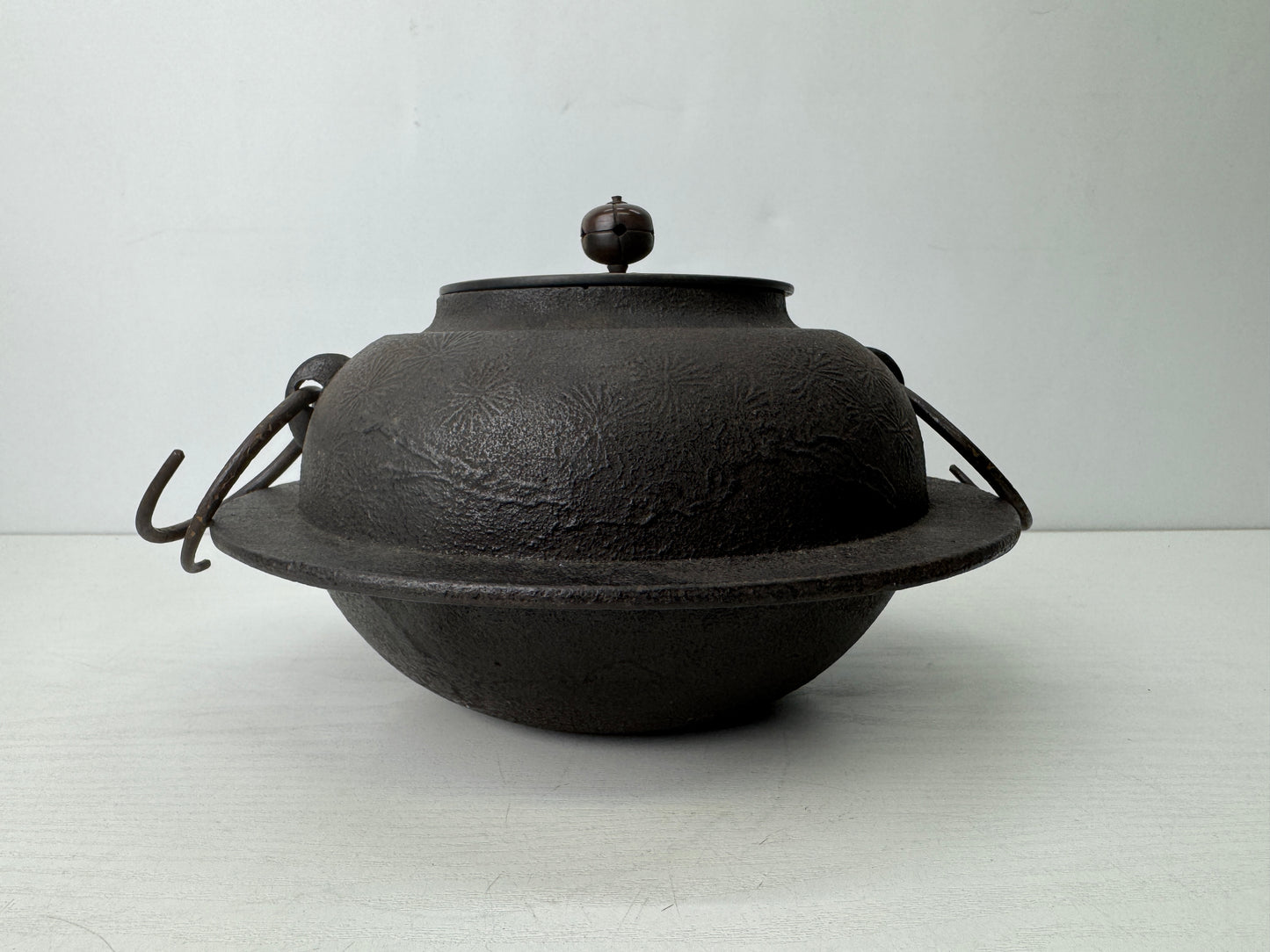 Y9661 CHAGAMA Iron kettle pot handle grip box Japan antique Tea Ceremony teapot