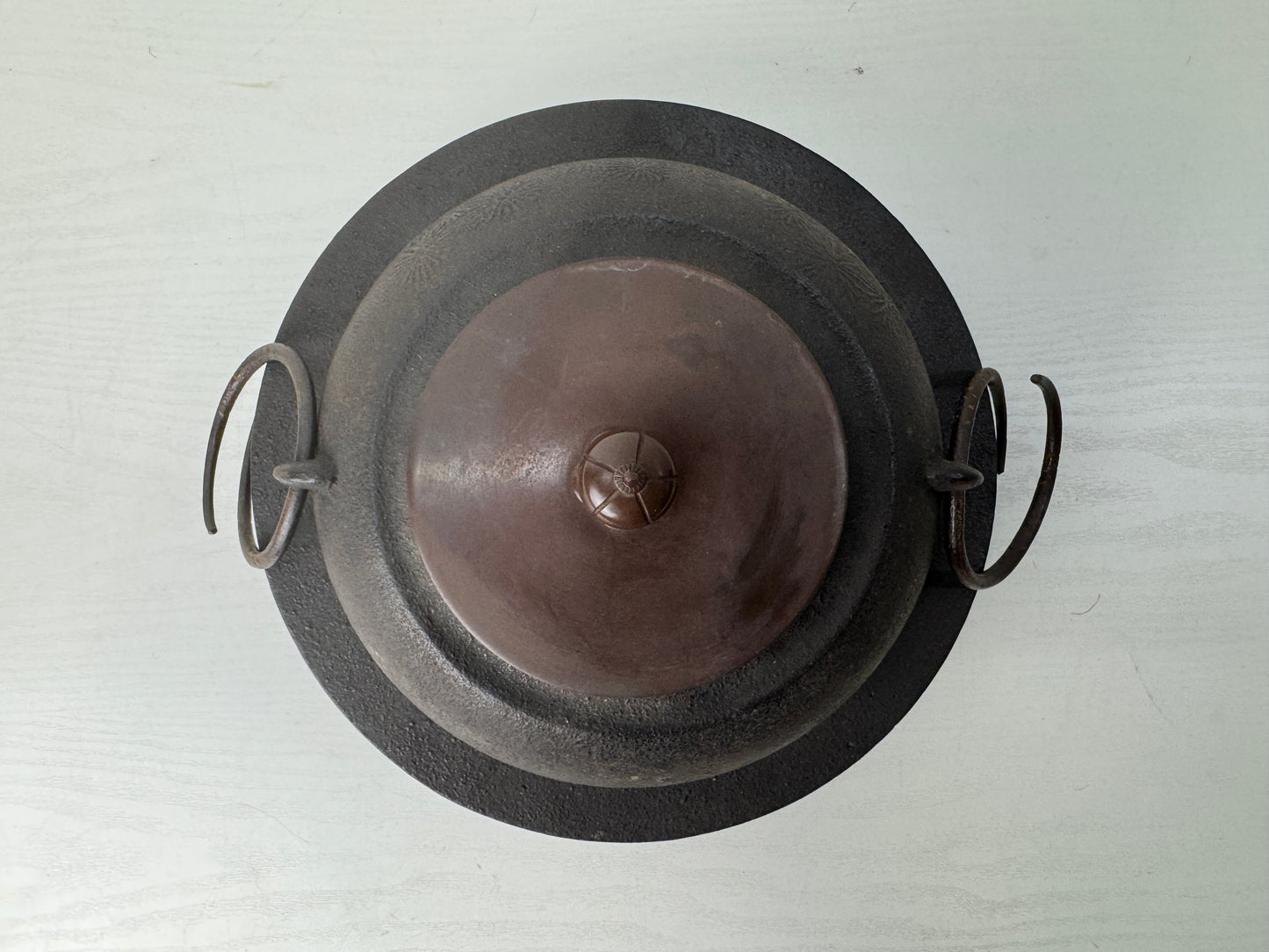 Y9661 CHAGAMA Iron kettle pot handle grip box Japan antique Tea Ceremony teapot