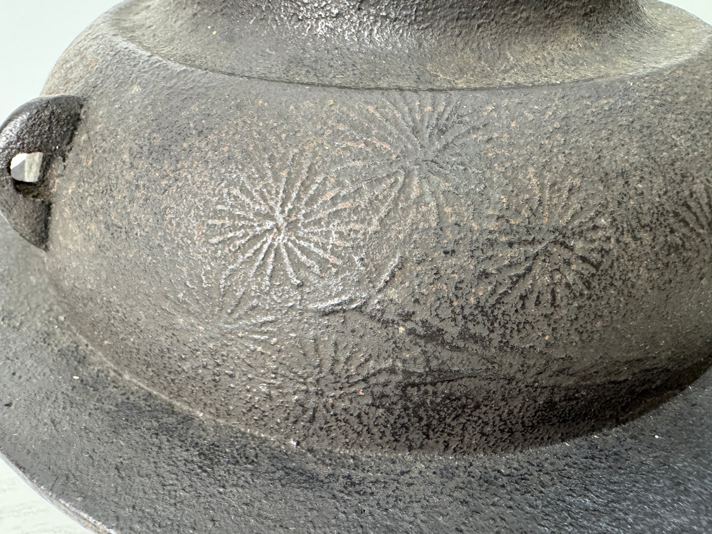 Y9661 CHAGAMA Iron kettle pot handle grip box Japan antique Tea Ceremony teapot