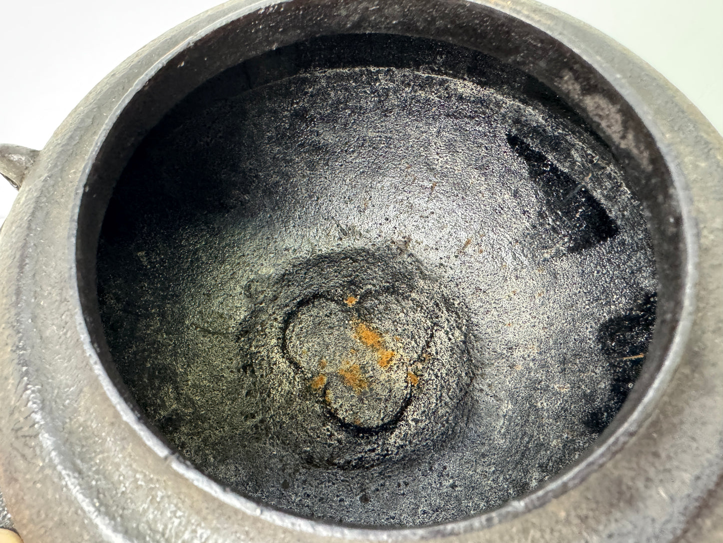 Y9661 CHAGAMA Iron kettle pot handle grip box Japan antique Tea Ceremony teapot