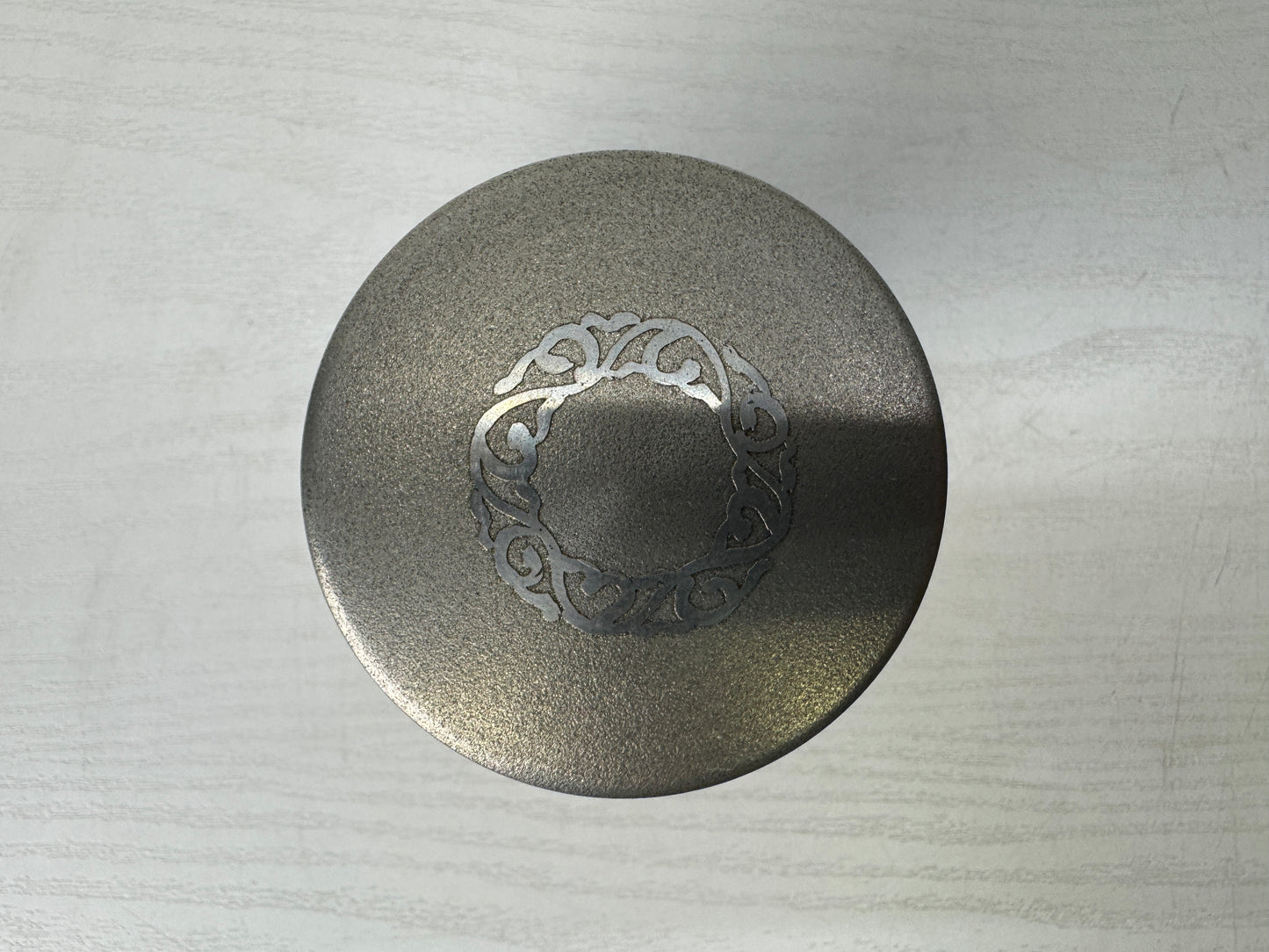 Y9665 TEA CADDY Tin container signed Japan antique Tea Ceremony utensils matcha