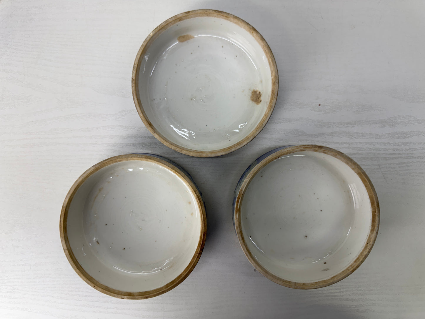 Y9666 BOX Seto-ware tiered container Swallow underglaze blue Japan antique lunch