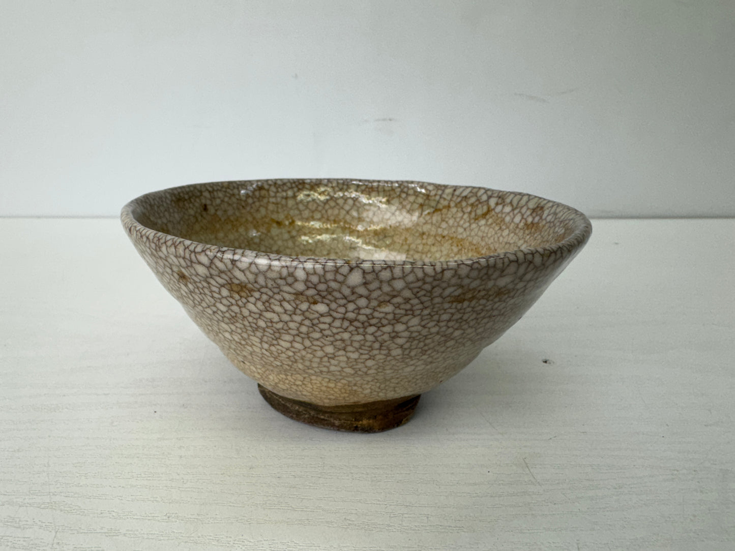 Y9671 CHAWAN Mino-ware Gorohachi rice bowl signed Japan antique tea ceremony