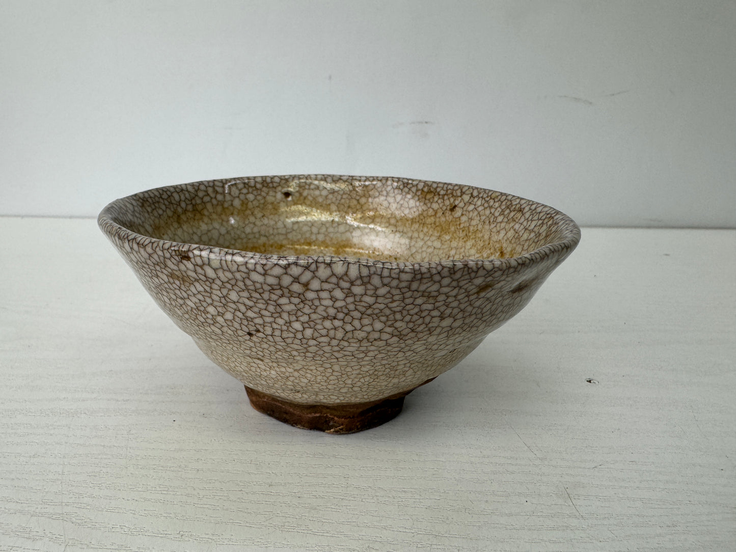 Y9671 CHAWAN Mino-ware Gorohachi rice bowl signed Japan antique tea ceremony