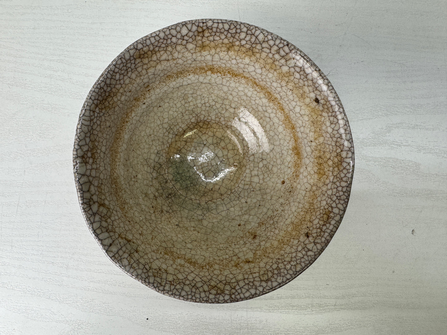 Y9671 CHAWAN Mino-ware Gorohachi rice bowl signed Japan antique tea ceremony