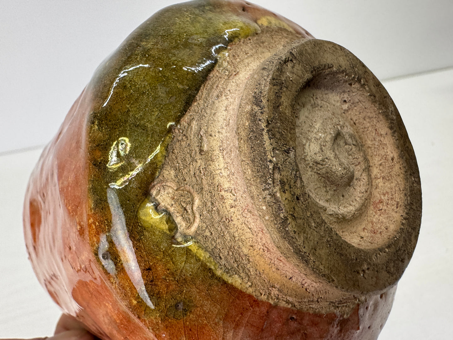 Y9673 CHAWAN Raku-ware red tube bowl signed box Japan antique tea ceremony cup