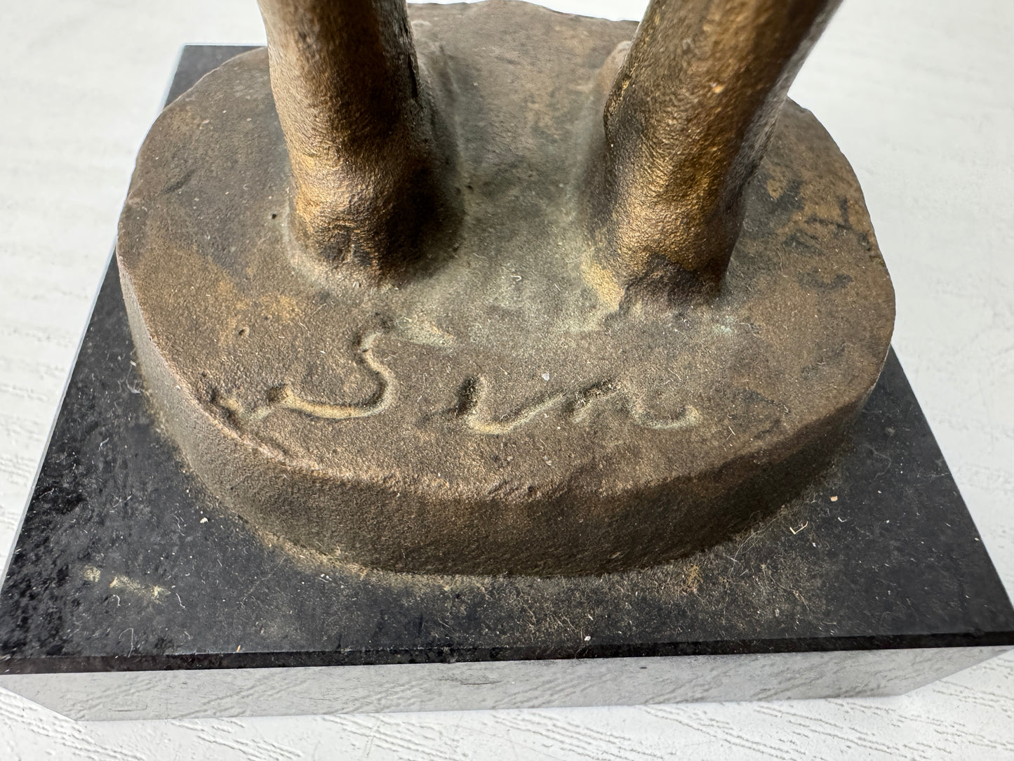 Y9676 STATUE Bronze nude woman figurine signed box Japan antique interior figure