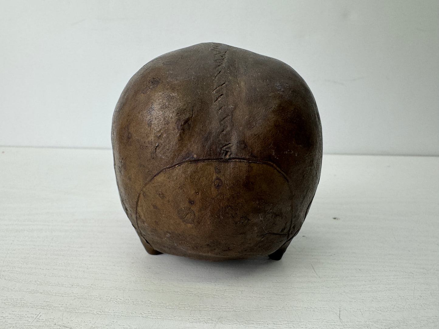 Y9677 OKIMONO Banko-ware Skull ornament figurine figure Japan antique interior