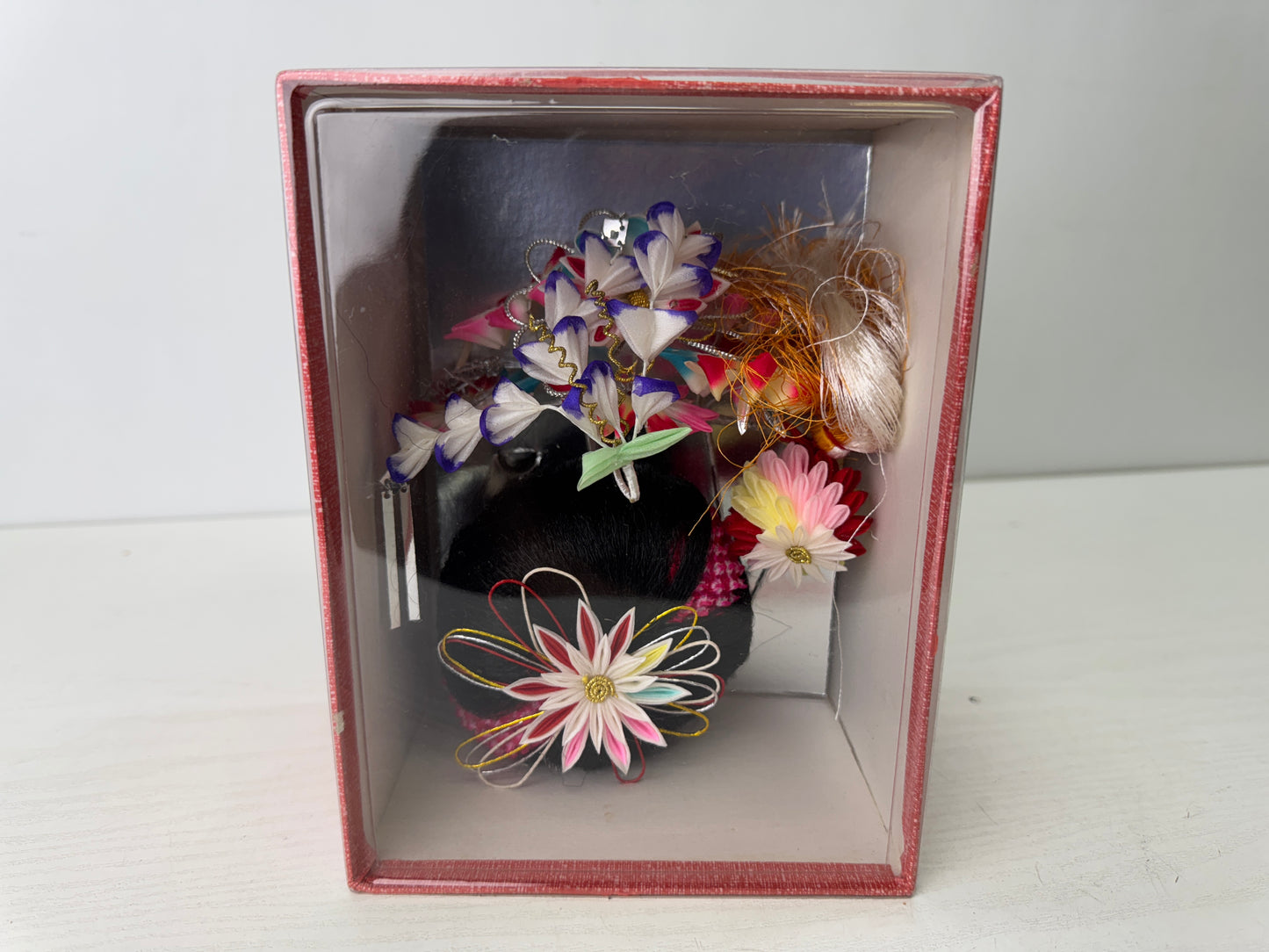 Y9681 KANZASHI Hair stick accessory ornament hairpin box Japan antique kimono