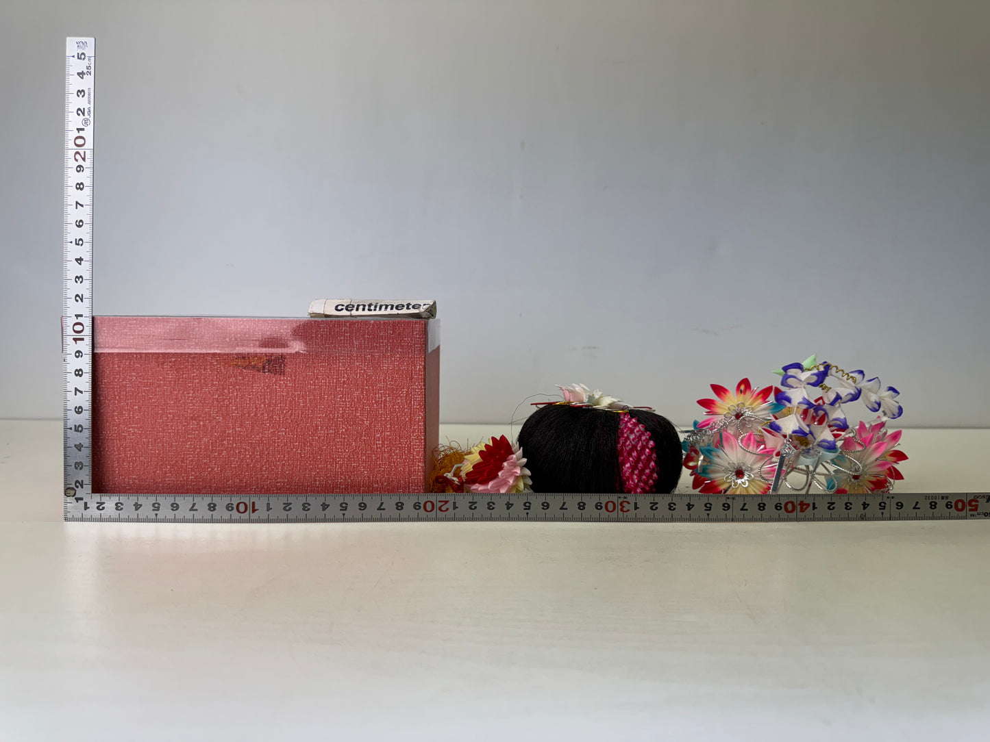 Y9681 KANZASHI Hair stick accessory ornament hairpin box Japan antique kimono