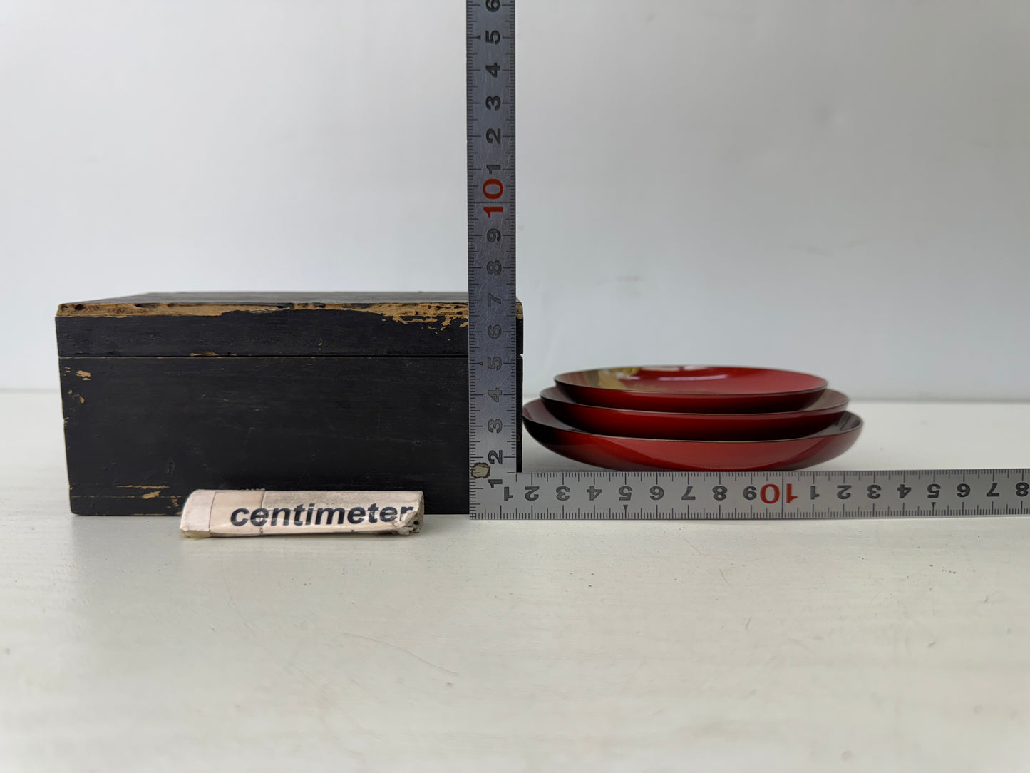 Y9682 CHAWAN Makie Three-tiered Sake cup sakazuki box Japan antique tableware