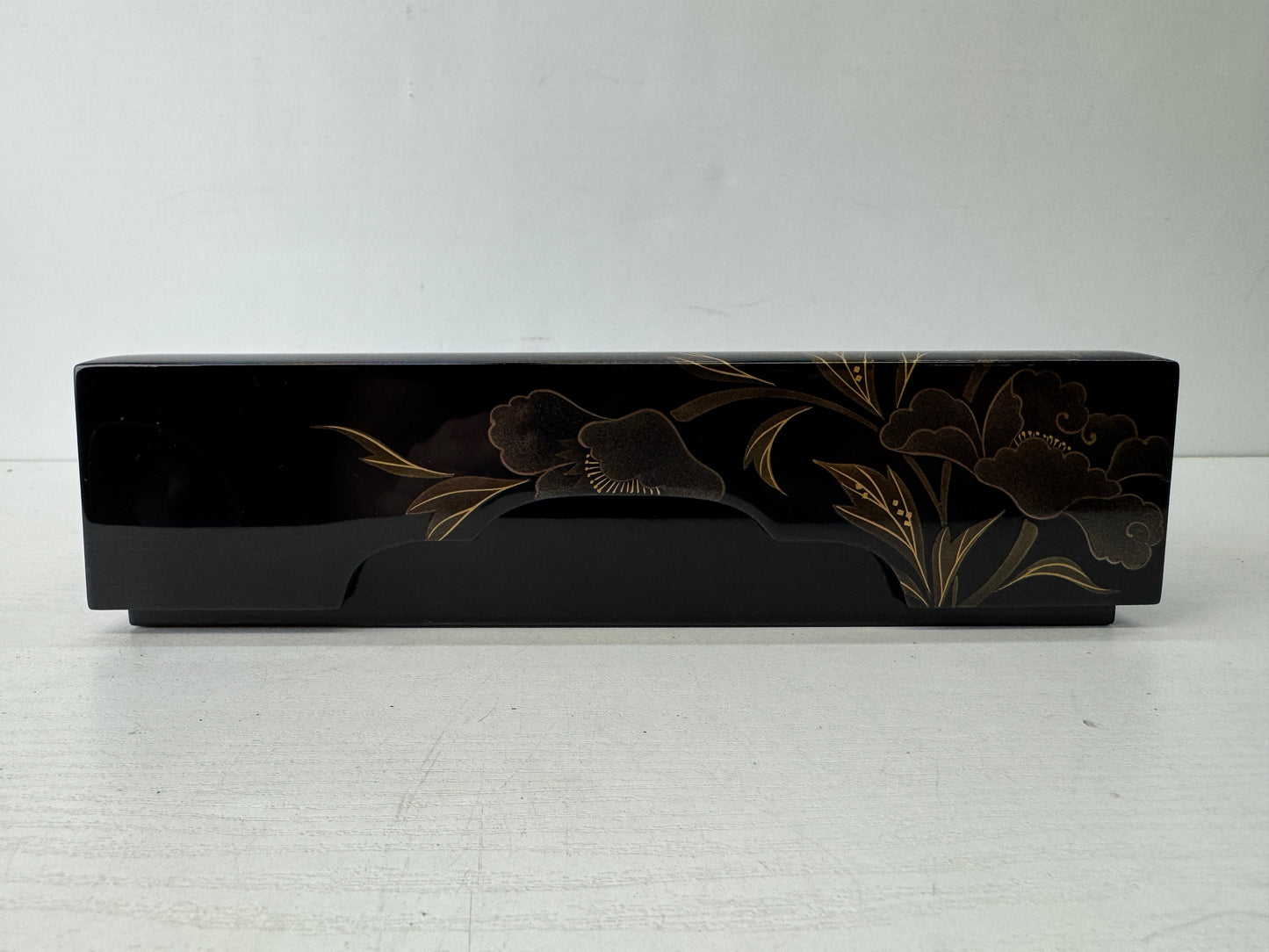 Y9683 BOX Lion Makie Letter case container storage Japan antique stationery