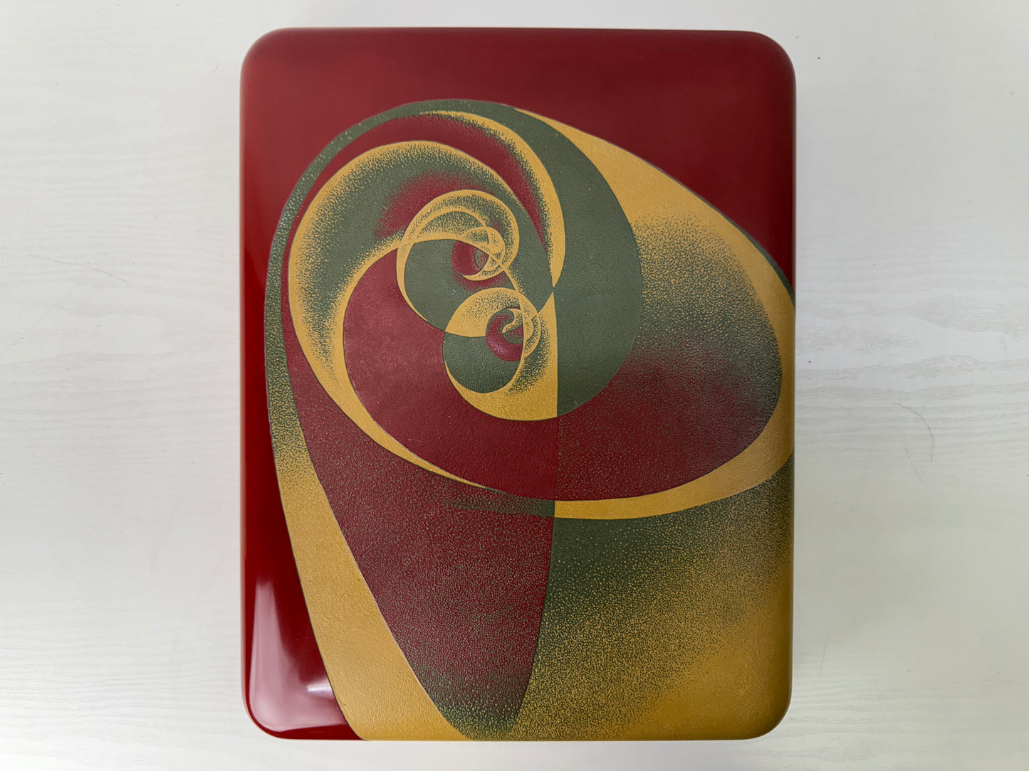 Y9684 BOX Lacquered case container signed box Japan Contemporary modern art