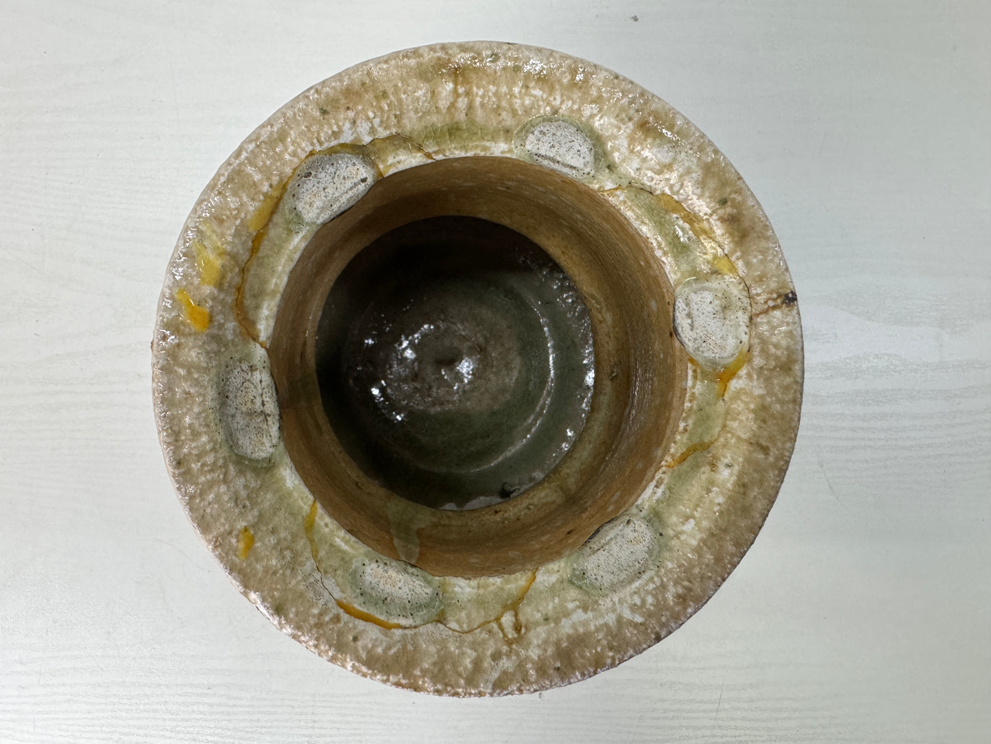 Y9688 MIZUSASHI Shigaraki-ware water pot jar Japan antique Tea Ceremony utensils