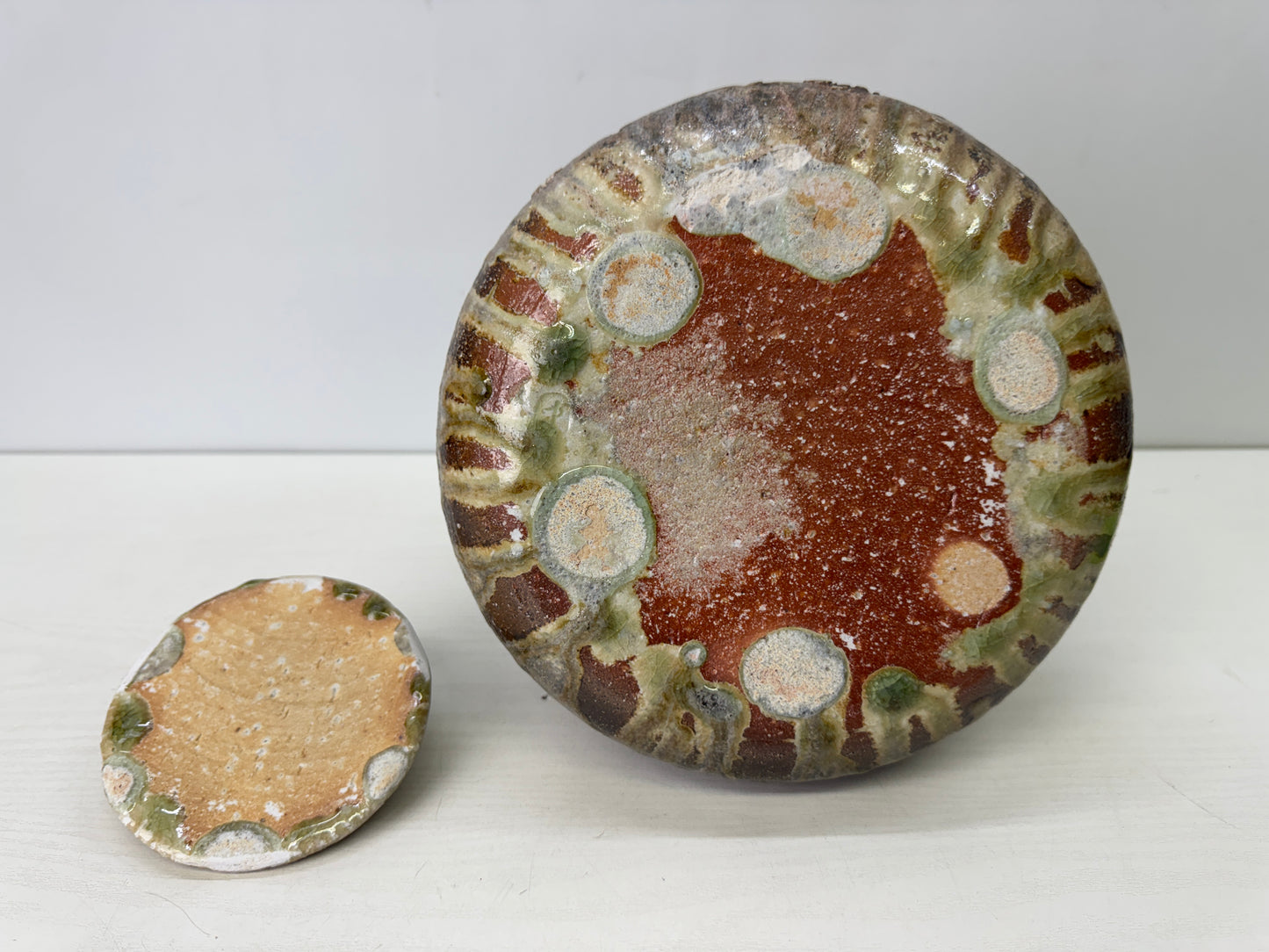 Y9688 MIZUSASHI Shigaraki-ware water pot jar Japan antique Tea Ceremony utensils