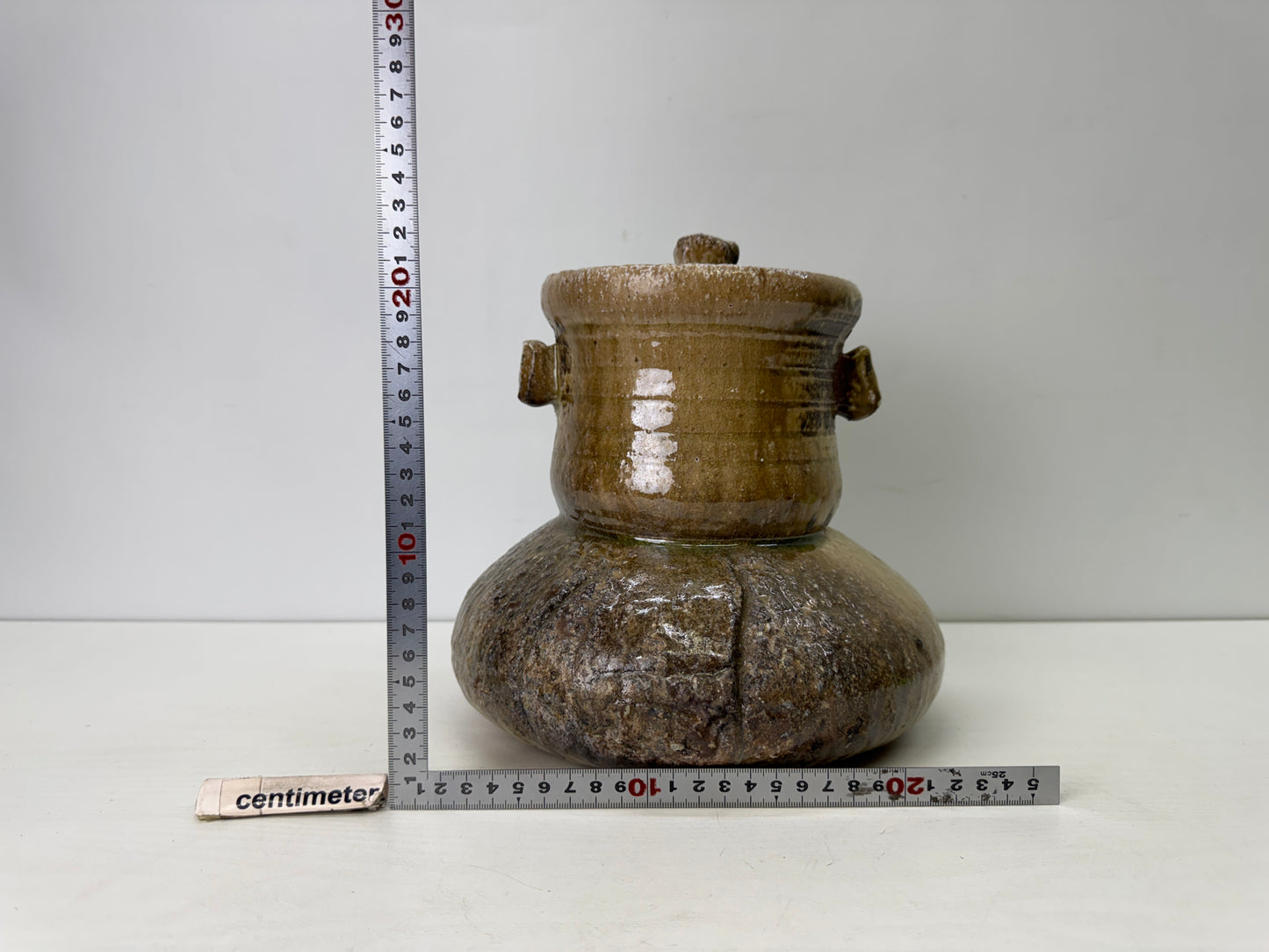 Y9688 MIZUSASHI Shigaraki-ware water pot jar Japan antique Tea Ceremony utensils