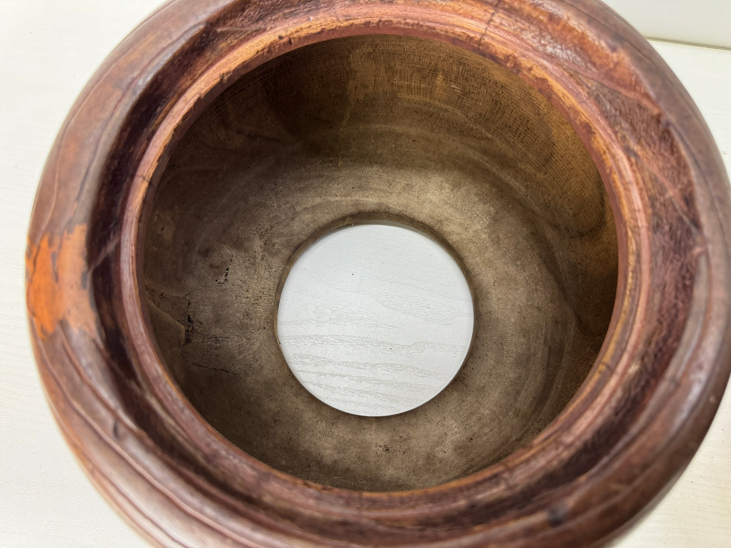 Y9690 HIBACHI Paulownia wood charcoal brazier Autumn leaves Makie Japan antique