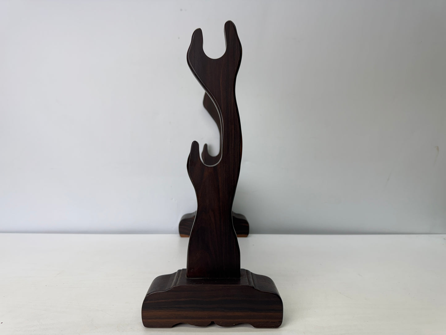 Y9692 OKIMONO Striped ebony wood Katana Sword rack Japan antique interior decor